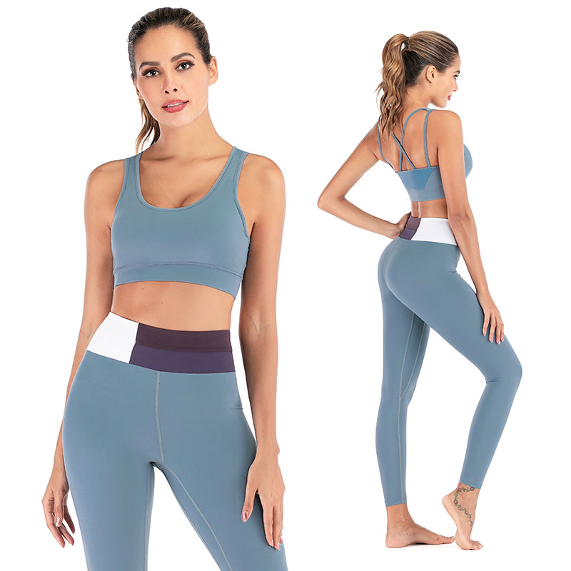 FDMF012- Frauen 2 Stück Outfits Sport Bra Yoga Leggings