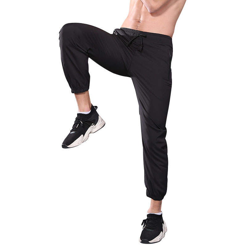 FDMM023-Men\'s Lightweight Joggers Pants Zipper Pockets Gym Workout Sweatpants